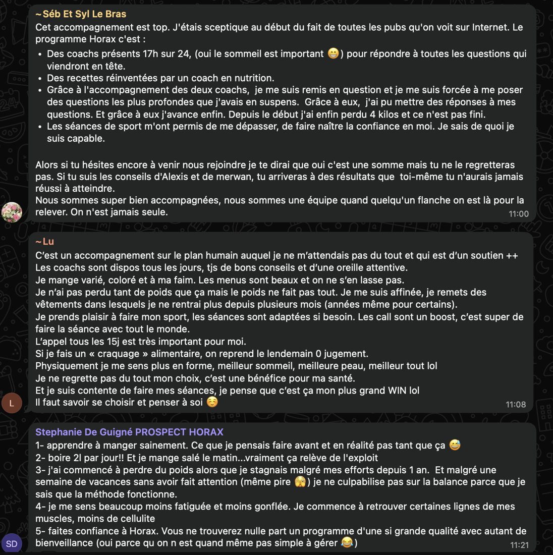Capture WhatsApp — témoignage